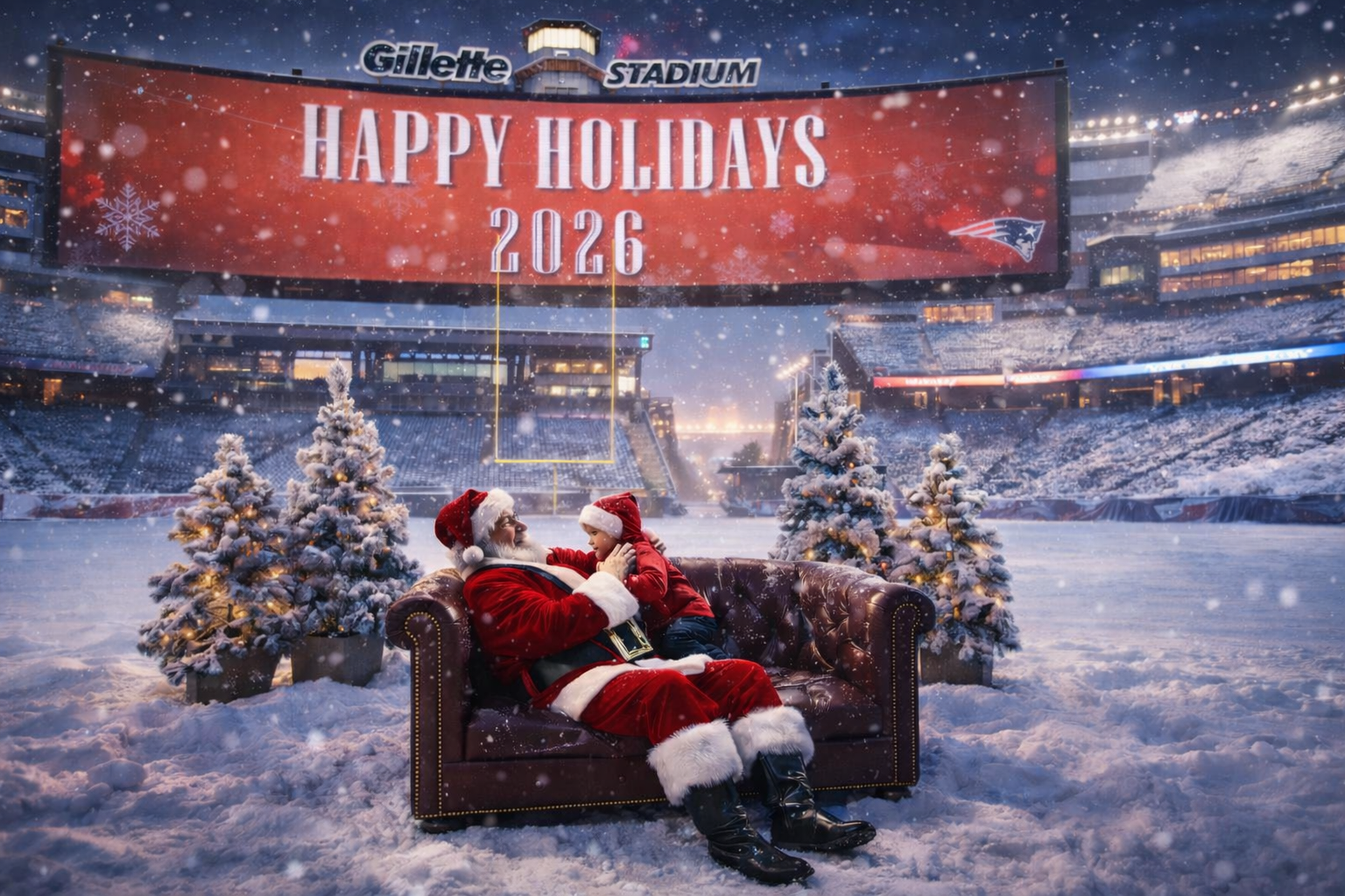 New England Patriots — Happy Holidays 2026 at Gillette Stadium