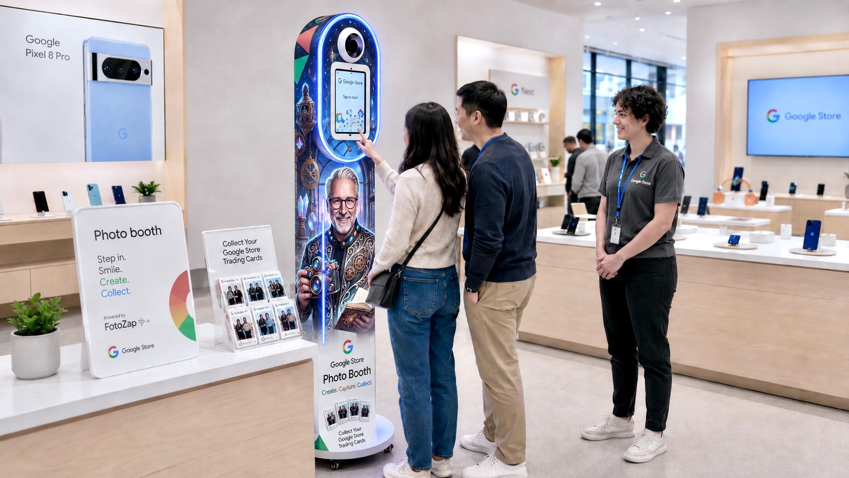 Google Store — AI Trading Card Photo Booth